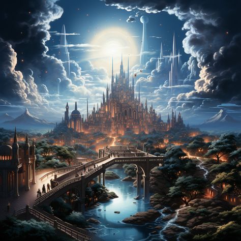 ai made me do it Places Background, Dragon Kingdom, Ville Cyberpunk, Emotional Painting, Rich Living, Mystical Places, Fantasy Homes, Fantasy City, Fantasy Castle