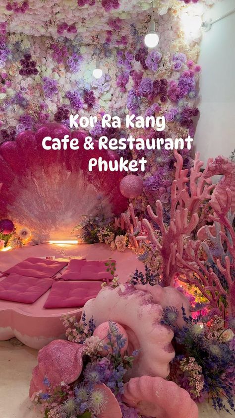 This is the most instagrammable cafe in Phuket 💖 A must visit for lovers of pink color, flowers and beautiful photos 📍Kor Ra Kang Cafe &… | Instagram Phuket Cafe, Instagrammable Cafe, Thailand Places, Thailand Travel Destinations, Video Travel, Flower Cafe, Pink Cafe, Wedding Entrance Decor, Thailand Photos