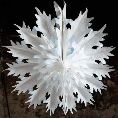 Paper Snowflakes | Making Paper Snowflakes and Garlands, Charming Handmade Christmas ... Making Paper Snowflakes, Snowflake Garland, Paper Snowflake, Snow Flakes Diy, Diy Bags Patterns, Christmas Paper Crafts, Paper Snowflakes, Handmade Christmas Decorations, 3d Christmas