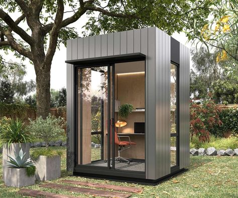 Work Pod, Retail Kiosk, Small Garden Office, Garden Office Shed, Office Shed, Diy Home Office, Garden Pods, Escape Pod, Tiny Office