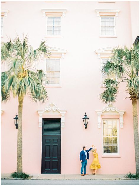 Charleston Engagement Photos, Rainbow Row Charleston, Charleston Engagement, Middleton Place, Rainbow Row, Downtown Charleston, Destination Engagement, Charleston Wedding Photographer, Film Photographer