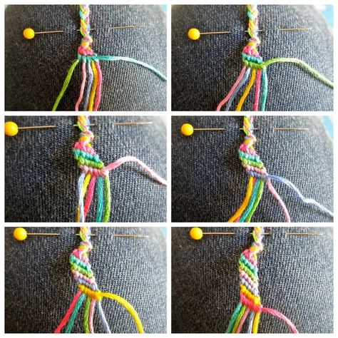 How to Make a Friendship Bracelet: 9 Steps (with Pictures) Bracelet Chevron, Chevron Friendship Bracelet, Chevron Friendship Bracelets, Making Friendship Bracelets, Friendship Bracelets Easy, Diy Friendship Bracelets Tutorial, Friendship Bracelet Patterns Easy, Yarn Bracelets, Embroidery Bracelets