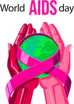 National Aids Day, Aids Day, World Aids Day, Hand Illustration, Png Design, Png Image, Peace Gesture, Png Images, Globe