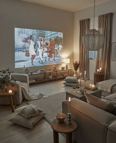 Cozy Living Room Design, Home Organisation, Boho Living Room, Apartment Living Room, Parks And Recreation, Apartment Interior, Cozy Living Rooms, Apartment Living, Movie Night