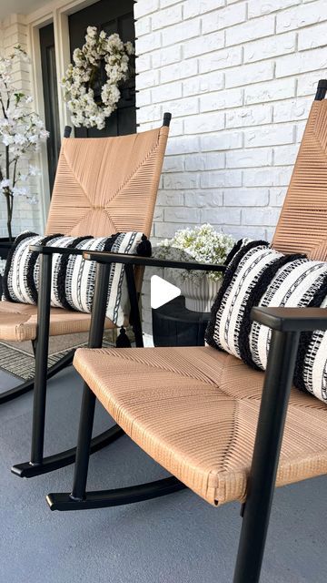 Chelsea Zutavern on Instagram: "Walmart has so many beautiful things for spring! 
I absolutely love all their pots and planters. The textures, shapes, and colors look high end but at a fraction of the cost. Add them indoors and out! My favorite find are those gorgeous rocking chairs. The quality is great and they add so much warmth to the front porch!👏🏼😍
.
Comment “SPRING” and I will send you the links!❤️
.
.
#ad #walmartpartner #walmart #walmartfinds #walmarthome #walmartpatio #springdecor #bhghome #bhgstylemaker #bhg" Walmart Hacks, Walmart Home, Walmart Finds, Pots And Planters, Spring Decoration, Rocking Chairs, Shapes And Colors, Spring Has Sprung, Rocking Chair