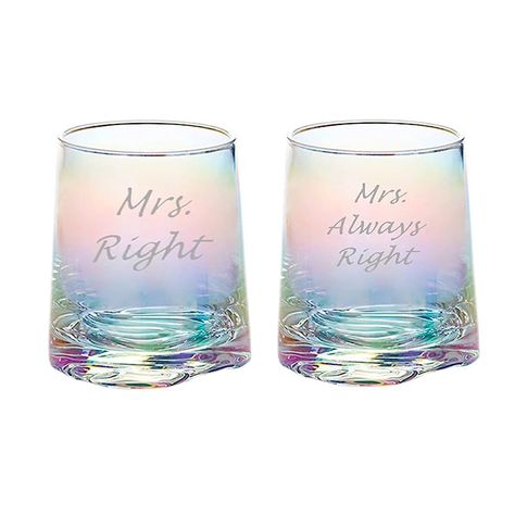 Lesbian Birthday, Lesbian Wedding Gifts, Mrs Always Right, Whiskey Glasses Set, Month Gifts, Lesbian Wedding, Whiskey Glasses, Drinking Glass, Pride Month