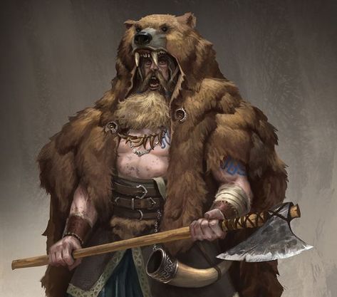 This Viking Berserker Spirit Will Help You Out Of Adversities – BaviPower Viking Concept Art, Bear Barbarian, Bear Berserker, Bear Barbarian Dnd, Bear Tribe Viking, Bear Totem Barbarian, Viking Berserker, D&d Viking Character Art, Bear Totem