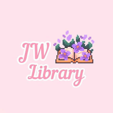 Jw Library Icon Aesthetic, Pink App Icons Books, Pink Classroom Icon, Pink App Icon Classroom, Pink Library Aesthetic Wallpaper, Language Icon, Jw Library, Library Icon, Library App