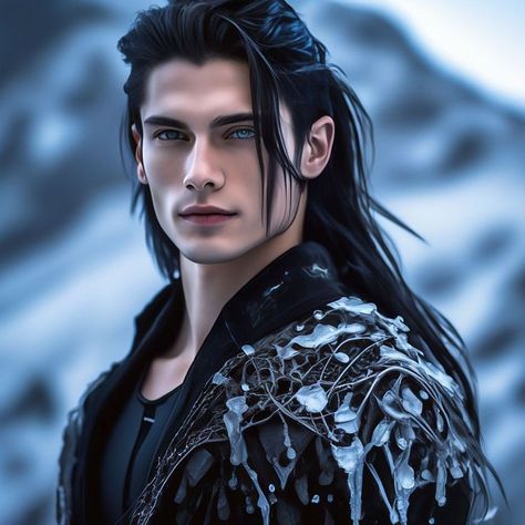 Male Elf Black Hair, Male Vampire, Male Elf, Arte Monster High, Creative Hair Color, Character Inspiration Male, Fairytale Photography, Long Dark Hair, Fantasy Castle