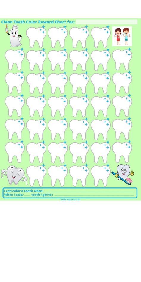 Tooth Brushing Chart Free Printable, Brush Teeth Chart, Teeth Brushing Chart, Tooth Brushing Chart, Cleaning Calendar, Kindergarten Addition Worksheets, Tooth Brushing, Teeth Pictures, Tooth Chart