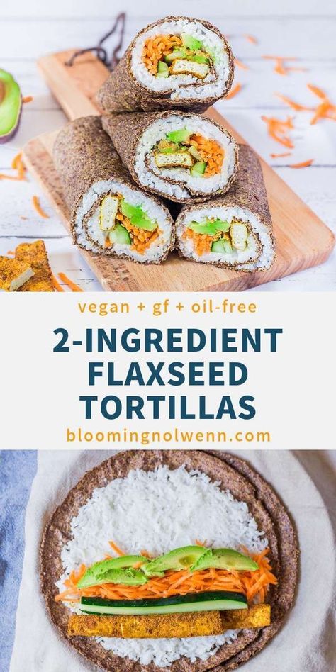 Flaxseed Tortillas, Easy Tortilla Recipe, Flaxseed Recipes, Vegan Tortilla, Easy Vegan Lunch, Healthy Nutrition Plan, Tips For Good Health, Pan Sin Gluten, Lunch Dinner Ideas