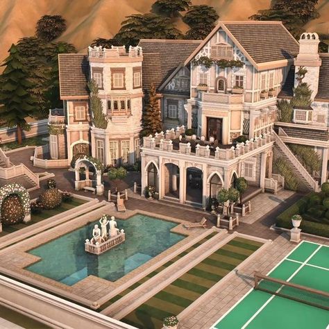 Kate Emerald on Instagram: "Tudor Mansion By Kate (Gallery-ID: KateEmerald) Video on my YT-Channel Kate Emerald! #thesims4 #sims4 #thesims #sims #simstagram #showusyourbuilds #speedbuild #kateemerald #Mansion #NoCC #NoMods" Oakenstead Sims 4, Sims 4 Tudor Mansion, Sims 4 English Manor, Old Money Mansion Floor Plan, Sims 4 Gallery Id, Sims 4 Manor House, Country Club Sims 4, Sims Mansion Floor Plans, Sims 4 Base Game Builds