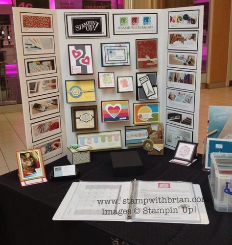 vendor fair booth stampin up | ... give you a closeup view of the Stampin’ Up! logo. What do you see Vendor Events Displays, Greeting Card Display Stand, Vendor Fair, Greeting Card Display, Craft Market Display, Fair Booth, Craft Fairs Booth, Craft Stalls, Craft Fair Displays