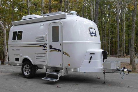 Photo Gallery | Legacy Elite Travel Trailer | Oliver Light Travel Trailers, Best Travel Trailers, Small Camper Trailers, Small Camping Trailer, Lightweight Travel Trailers, Small Camper, Camper Trailer For Sale, Small Travel Trailers, Small Trailer