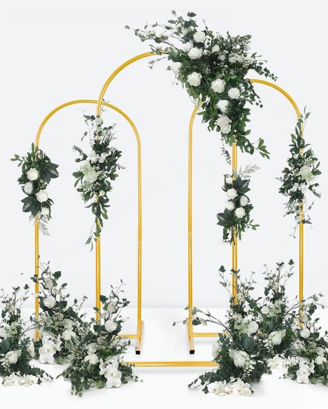 3 Arch Backdrop, Metal Arch Backdrop, Gold Wedding Arch, Stables Wedding, Arch Backdrop Stand, Metal Wedding Arch, Wedding Arches, Backdrop Frame, Arch Backdrop