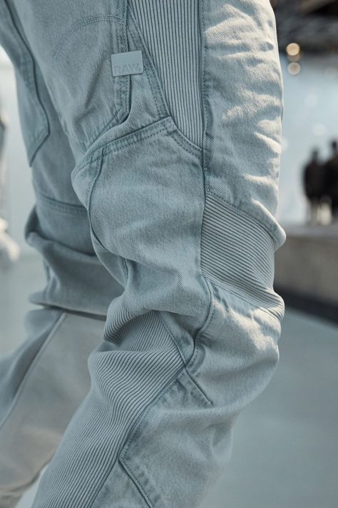 Aitor Throup presents first collection as G-Star RAW creative director G-star Raw, Aitor Throup, Gstar Raw, Cargo Pants Outfit Men, Dramatic Fashion, Pants Outfit Men, Raw Fabric, G Star Raw Jeans, Cargo Pants Outfit