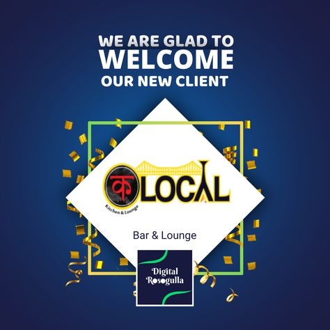 We welcome you K Local Kitchen Lounge, Media Design Graphics, Construction Logo, Social Media Design Graphics, Bar Lounge, Design Graphics, Media Design, Social Media Design, Social Media