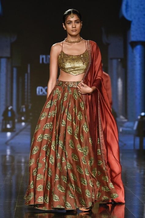 Buy Punit Balana Maroon Chanderi Silk Floral Print Lehenga Set Online | Aza Fashions Floral Print Lehenga, Punit Balana, Print Lehenga, Metallic Blouses, Red Lehenga, Designer Party Wear Dresses, Wedding Lehenga, Silk Lehenga, Indian Fashion Designers