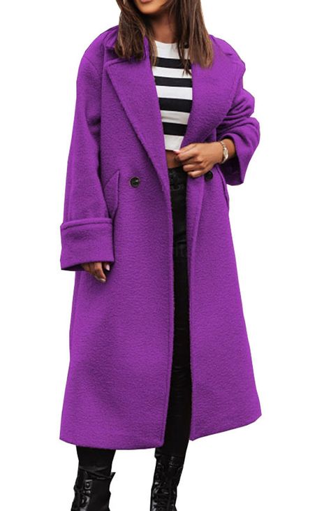 PRICES MAY VARY. Women warm button down long trench coat peacoat/ Thick windbreaker long woolen coat jacket pea coat Highlight for Long Wool Jacket----- Notched lapel collar windbreaker; Button down overcoat; Double-breasted long wool coat; Button up trench coat wool jacket; Long sleeves; 2 Side pockets; Mid long wool coat jacket; Solid color trench coat- black woolen coat women, tan peacoats topcoat for women, camel khaki woolen coat, purple pea coat wool jacket, rosy long trench coat Size Guid Loose Suit, Suit Collar, Blue Zone, Sleeves Clothing, Collared Coat, Weave Style, Self Design, Woolen Coat, Design Fabric