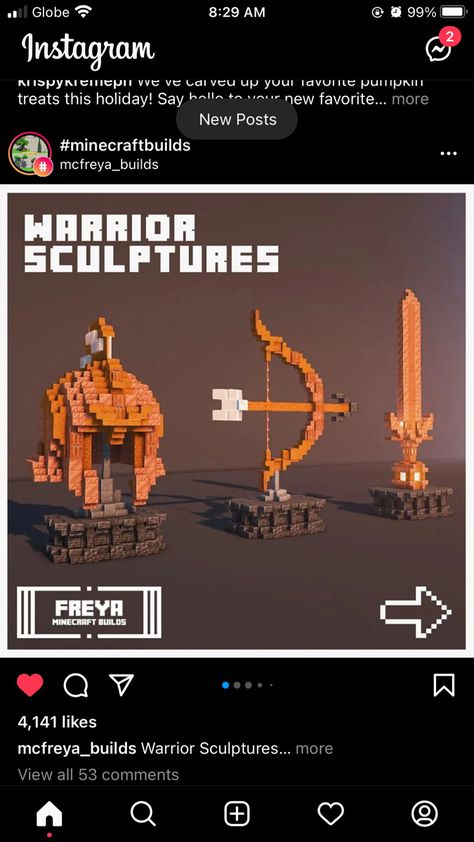 Minecraft Pvp Arena Build, Minecraft Amplified Builds, Stone Brick Bridge Minecraft, Minecraft Warrior Statue, Armor Shop Minecraft, Minecraft Steampunk Builds, Steampunk Minecraft Builds, Minecraft Statue Ideas, Minecraft Statue