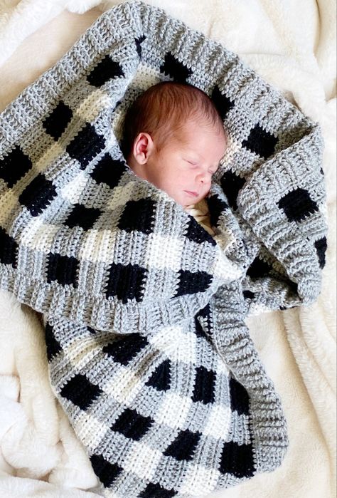 Free crochet pattern with easy to read instructions. Newborn Blanket Crochet Pattern Free, Modern Crochet Baby Blanket Patterns Free, Tartan Baby Blanket Crochet, Afgan Pattern Crochet, Baby Boy Blankets Crochet Free, Crochet Baby Blanket Free Pattern Boy Granny Squares, Crochet Blankets For Baby Boys, Boys Baby Blanket Crochet, Twin Crochet Ideas