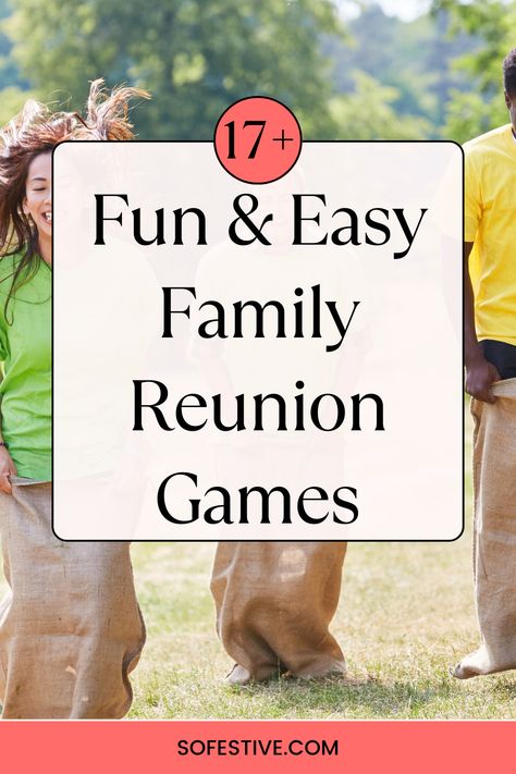 Family Reunion Activities Ideas, Family Reunion Party Ideas, Family Reunion Kids Games, Family Reunion Olympics, Family Reunion Themes Ideas, Family Reunion Jeopardy, Family Reunion Ideas Themes, Family Picnic Games, Reunion Games Family