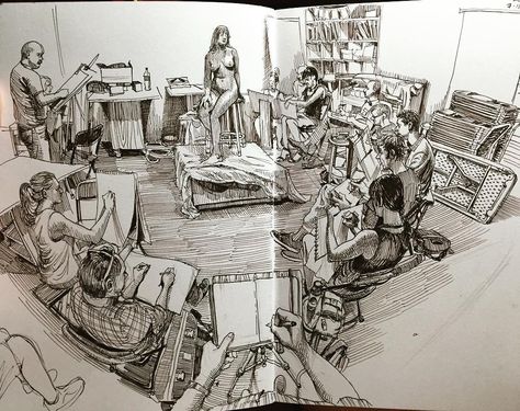 Paul Heston, Pov Drawing, Paul Heaston, Hockey Drawing, Drawing Workshop, Perspective Sketch, Perspective Drawing Lessons, Observational Drawing, Perspective Art