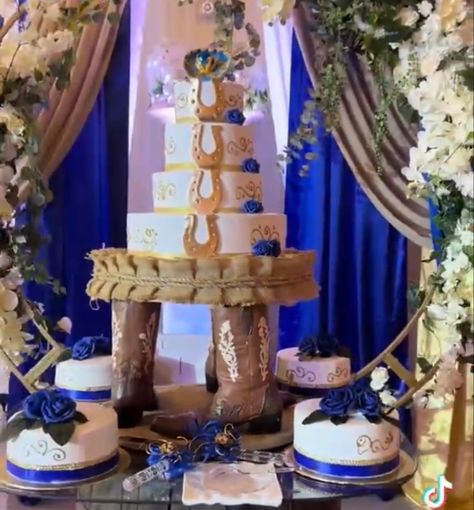 Charro Quinceanera Cakes, Royal Blue Quinceanera Ideas, Quince Charro, Blue Quinceanera Ideas, Forest Quinceanera, Quinceañera Planning, Emerald Green Quinceanera Theme, Blue Quinceanera Theme, Enchanted Forest Quinceanera