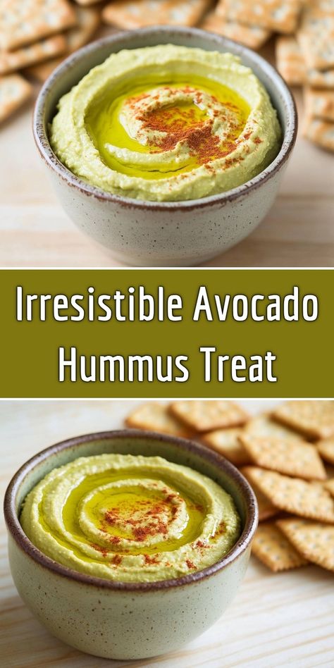 Dive into the creamy goodness of my Irresistible Avocado Hummus Treat! This delightful blend of ripe avocados and chickpeas creates a smooth, flavorful dip that's perfect for any occasion. Serve it with your favorite crackers or fresh veggies, and watch it disappear in no time. It's healthy, delicious, and oh-so-easy to make! Avocado Hummus Dip, Dip For Crackers, Avocado Hummus Recipe, Homemade Banana Pudding Recipe, Cracker Dip, Grilled Halibut, Homemade Banana Pudding, Hummus Dip, Avocado Hummus