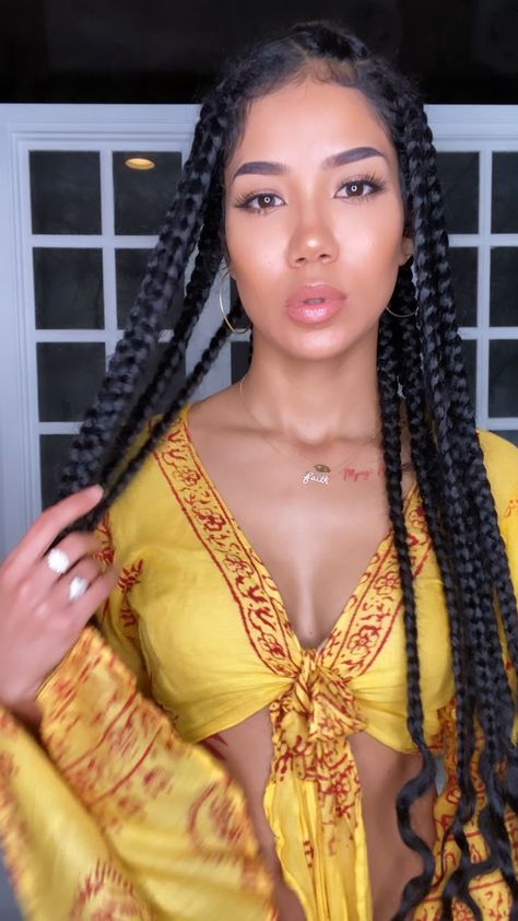 Chilombo on Twitter: "💛💙… " Jhene Aiko Box Braids, Jhene Aiko Braids Knotless, Tattoo Jhene Aiko, Ways Tattoo Jhene Aiko, Jhene Aiko Braids, Ways Tattoo, Jhene Aiko Tattoos, Big Sean And Jhene, Jhené Aiko