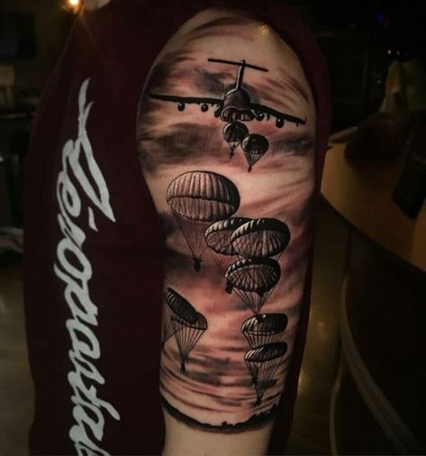 Tattoo Soldier, Airborne Tattoos, Ranger Tattoo, Ak47 Tattoo, Usmc Tattoo, Grandparents Tattoo, Flesh Tattoo, Military Tattoo, Family Tree Tattoo