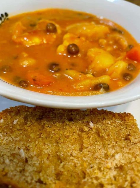 Bahamian Peas Soup and Dumplings - Something Better Today Soup And Dumplings, Peas Soup, Delicious Cornbread, Soup Dumplings, Kinds Of Beans, Light Soups, Pigeon Peas, Pureed Soup, Stewed Tomatoes