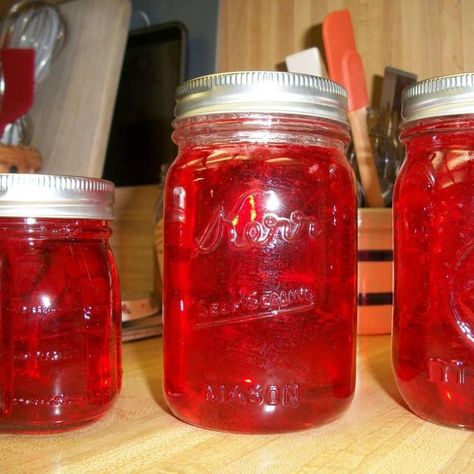 This is SO good and SO easy! If you like apple jelly, this is a nice twist on the "usual" apple jelly. The red-hots cinnamon candies give it a little extra flavor boost that you will surely love! Also, this is about the PRETTIEST jelly I have ever made - a beautiful, brilliant red color! Candy Apple Jelly, Cinnamon Candies, Jelly Maker, Homemade Jams, Canning Fruit, Home Canning Recipes, Jam Recipes Homemade, Canning Jam, Apple Jelly