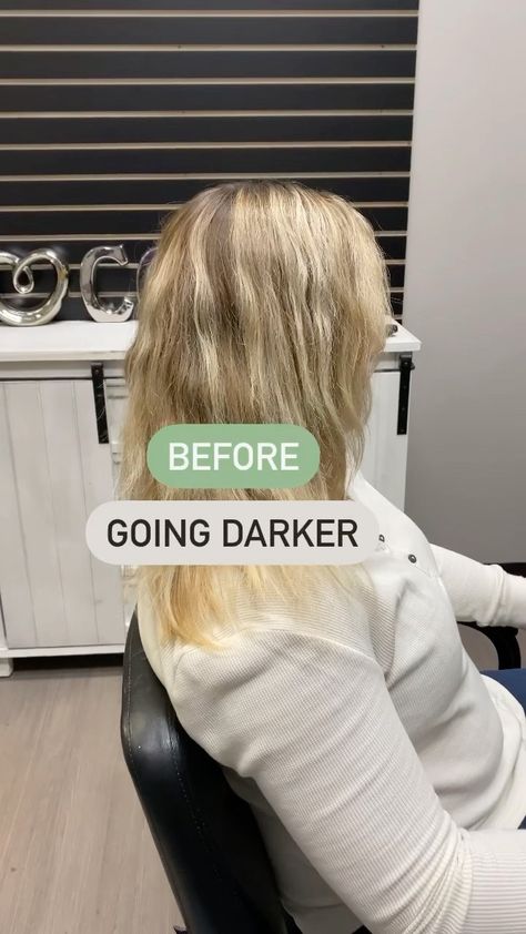 catherinelovescolor on Instagram: Dimension Drop 🌒 My go to when someone wants to go darker but keep some pockets of blonde ! It looks just like balayage but reverse 🔄!… Dark Blonde Balayage, Reverse Balayage, Dark Blonde, Blonde Balayage, Brunette Hair, Balayage Hair, Hair Videos, Cut And Color, When Someone