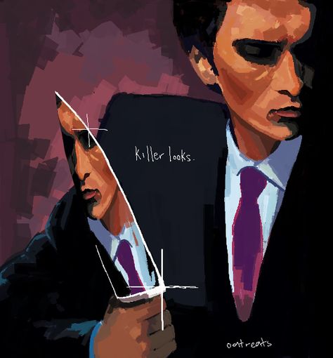 Patrick Bateman Painting, American Physco Painting, American Pshyco Fanart, Patrick Bateman Fanart, Ms Paint Art, American Pshyco, Male Manipulator, Movie Fanart, Patrick Bateman