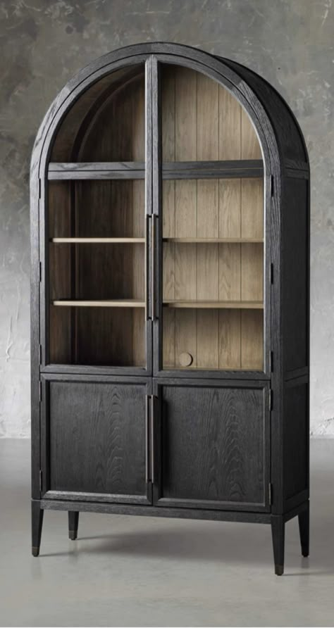 Hattie Glass Cabinet Arhaus, Arhaus Hattie Cabinet, Hattie Cabinet, Arch Cabinet, Crockery Unit, Glass Cabinets, Furniture Details Design, Dream Apartment Decor, Beaver Creek