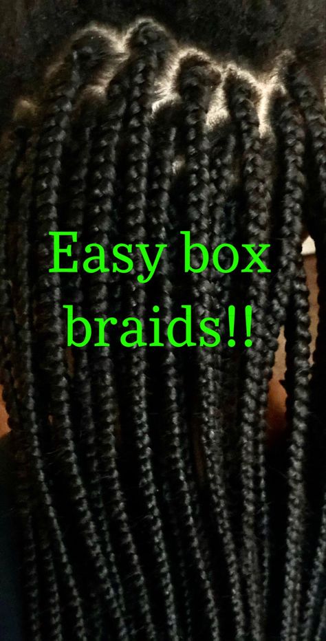 How to install box braids. Beginner to intermediate technique! #braids #boxbraids How To Do Medium Box Braids, How To Install Box Braids, How To Box Braid With Extensions, Beginner Box Braids, Box Braid Tutorial Step By Step, Free Part Box Braids, Box Braids Tutorial Step By Step, Box Braid Pattern, How To Do Box Braids Step By Step