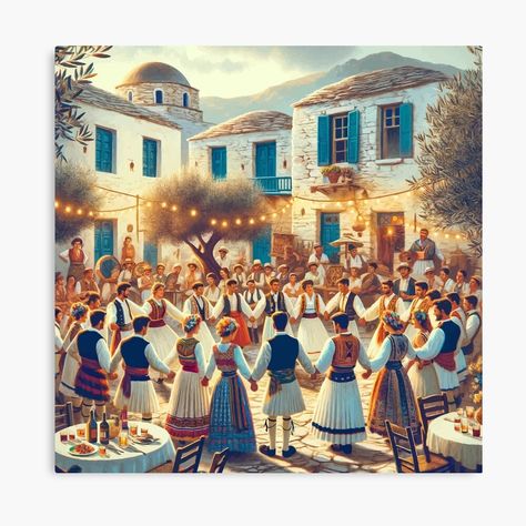 Get my art printed on awesome products. Support me at Redbubble #RBandME: https://www.redbubble.com/i/canvas-print/Traditional-Greek-Festival-Folk-Dance-Celebration-Art-by-FarBeyound/160676975.5Y5V7?asc=u Greek Festival, Celebration Art, Folk Dance, Featured Art, Art Canvas, Print Images, Framed Art Prints, Stretch Canvas, Canvas Art Prints