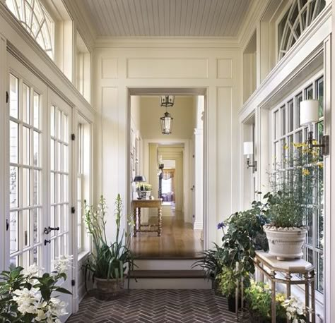 Splendid Sass: HALLWAYS AND FOYERS Brick Pavers, Brick Flooring, Entry Hall, Entry Way, Garden Room, Home Staging, Home Fashion, 인테리어 디자인, My Dream Home