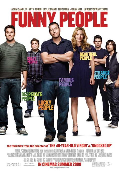 Movie Poster Adam Sandler Movies, Aziz Ansari, Blake Edwards, Leslie Mann, Jimmy Johnson, Eric Bana, Funny People Pictures, The Comedian, Jonah Hill