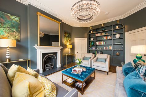 Georgian Townhouse, Edinburgh - Lally Walford Interiors : Lally Walford Interiors Modern Georgian Interiors, Modern Georgian, Georgian Terrace, Townhouse Interior, Georgian Interiors, Georgian Townhouse, Georgian Homes, Top Interior Designers, Room Layout