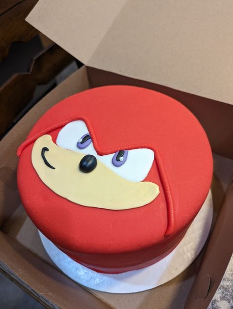 Knuckles Cake Sonic, Knuckles From Sonic, Sonic Birthday Cake, Sonic Birthday, Cupcake Cakes, Sonic, Birthday Cake, Birthday Party, Cake