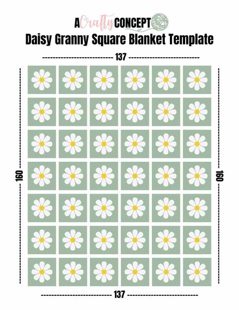 Crochet Daisy Granny Square Blanket- Free Crochet Pattern - A Crafty Concept Daisy Granny Square, Granny Square Haken, Diy Tricot, Granny Square Crochet Patterns Free, Crochet Blanket Designs, Blanket Ideas, Crochet Granny Square Blanket, Crochet Daisy, Adorable Crochet