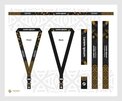 Desain lanyard template version 01 | Premium Vector #Freepik #vector #lanyard #id-card #background-design #creative-design Id Lace Lanyard Design, Id Lanyard Design, Creative Lanyard Design, Id Card Design Creative, Desain Lanyard, Lanyard Design Ideas, Lanyard Template, Lanyard Ideas, Id Card Lanyard