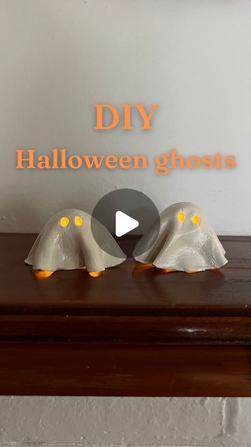 Courtney Adamo | Family Life & Motherhood Courses on Instagram: "👻 Things are getting spooky around here! 👻 
Here’s a super simple Halloween craft. All you need is air-dry clay, glaze and a paint brush, and an LED tea light. The kids had lots of fun with these." Diy Halloween Ghosts, Courtney Adamo, Clay Glaze, Creative Thoughts, Easy Halloween Crafts, Halloween Craft, Do It Yourself Projects, Dry Clay, Easy Halloween