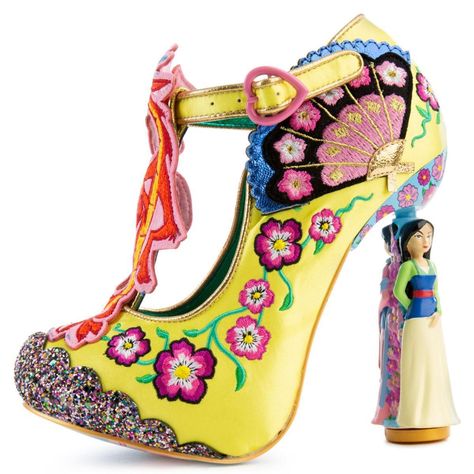 Disney Heels, Crazy Heels, Princess Mulan, Unique Heels, Irregular Choice Shoes, Disney Shoes, Funky Shoes, Red High Heels, Irregular Choice