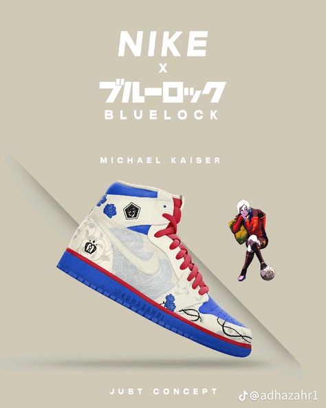 Michael Kaiser, Destiny Game, Blue Lovk, Custom Shoes Diy, All Nike Shoes, Lock Style, Graphic Tshirt Design, Cute Nikes, Blue Block