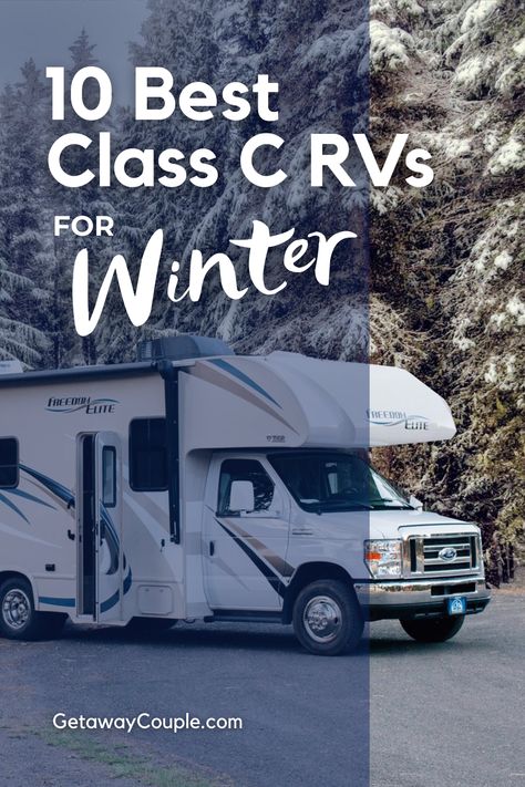 RVs are notorious for being poorly insulated and hard to heat. So if you love cold weather camping, this list of the 10 best class C RVs for winter is for you! 10 Best Class C RVs for Winter and Cold Weather Fifth Wheel Trailers, Class C Motorhomes, Class C Rv, Class A Motorhomes, Cold Weather Camping, Thor Motor Coach, Cool Campers, Camping Locations, Pop Up Camper