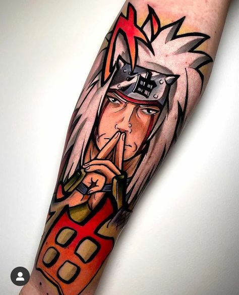 TATTOO Jiraiya Tattoo Ideas, Jiraya Tattoo Ideas, Jiraiya Tattoo, Tyler Tattoo, Yugioh Tattoo, Naruto Tattoos, Wolf Headdress, Headdress Tattoo, Gamer Tattoos