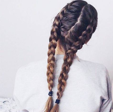 9 5-Minute Hairstyles for Long Hair | Byrdie French Braid Pigtails, Five Minute Hairstyles, Easy Work Hairstyles, 5 Minute Hairstyles, Instagram Hairstyles, Pigtail Braids, Pigtail Hairstyles, Easy Work, Work Hairstyles